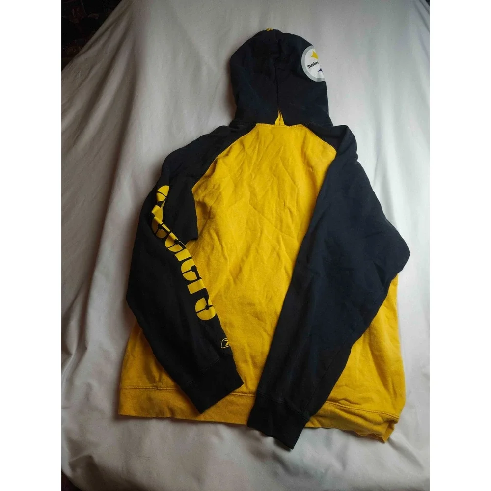 Vintage Y2K Reebok NFL Pittsburgh Steelers Hoodie L Sporty Athletic Streetwear
